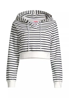 Solid & Striped The Jolie Striped Cotton Crop Hoodie