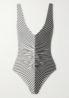 Solid & Striped The Lucia Metallic Striped Swimsuit