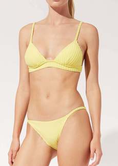 Solid & Striped The Morgan Ribbed Bikini Top In Lemonade