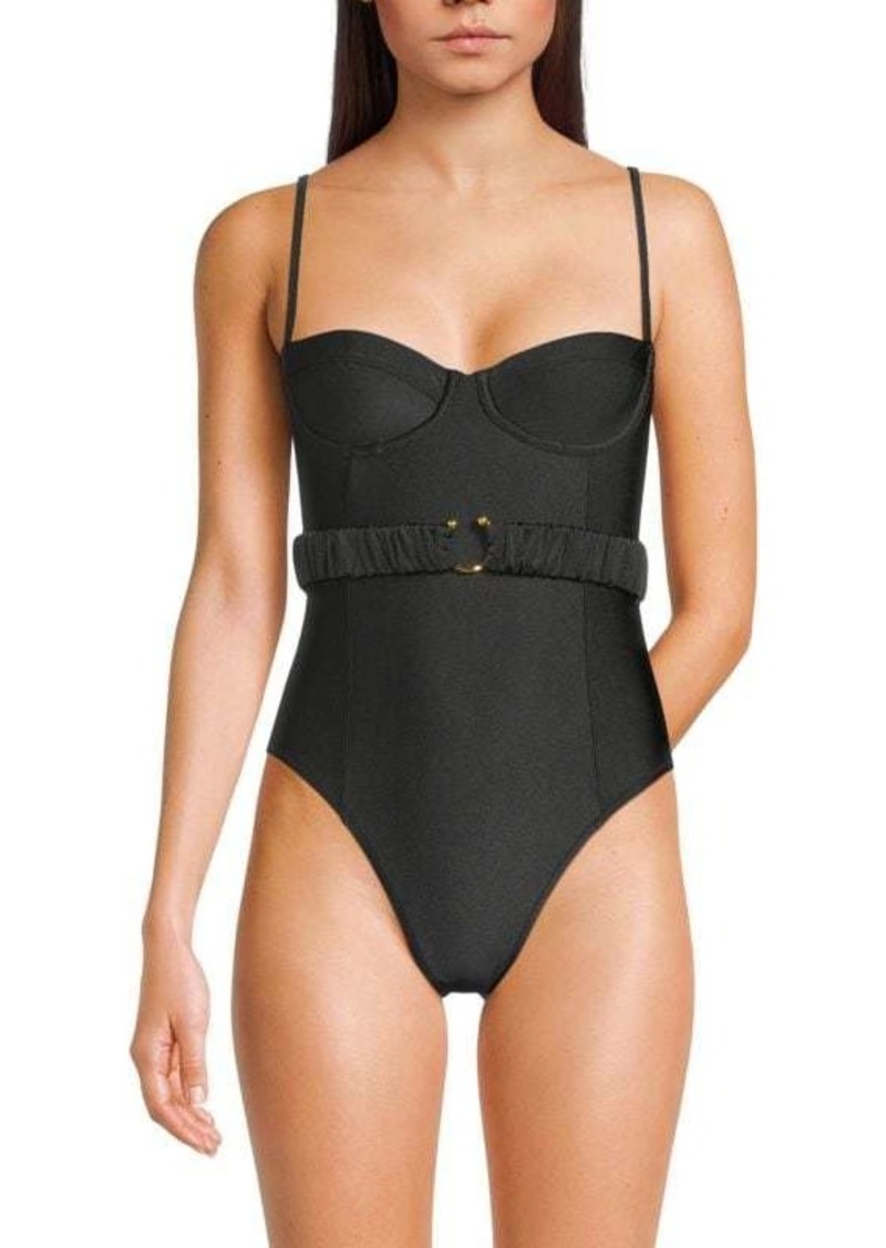 Solid & Striped The Spencer Belted One Piece Swimsuit