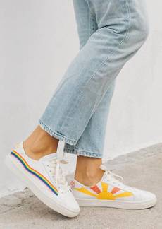 Soludos Rainbow Wave Sneaker In White