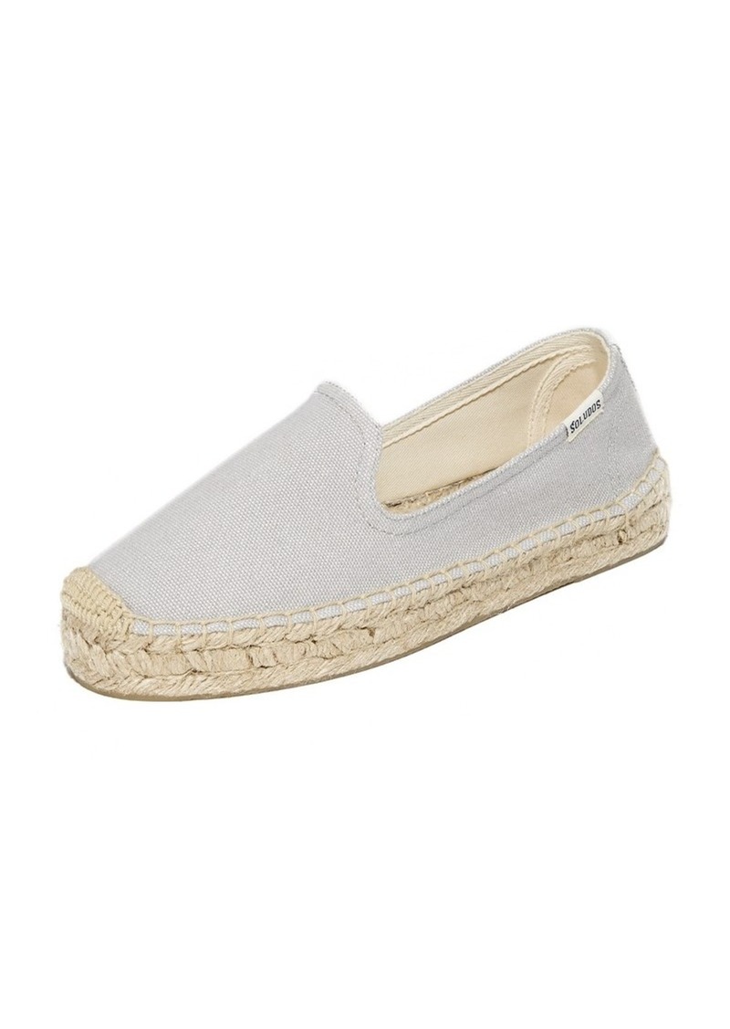 soludos canvas platform smoking slipper