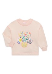 Something Navy Baby Girl's Floral Patchwork Sweatshirt