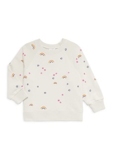 Something Navy Baby's, Little Girl's & Girl's Rainbow Embroidery Sweatshirt