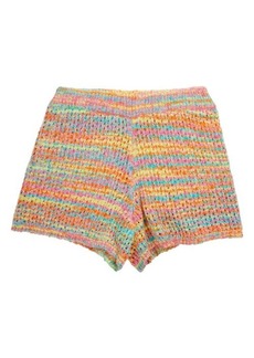 Something Navy Rainbow Knit Cotton Blend Shorts in Rainbow/Multi at Nordstrom