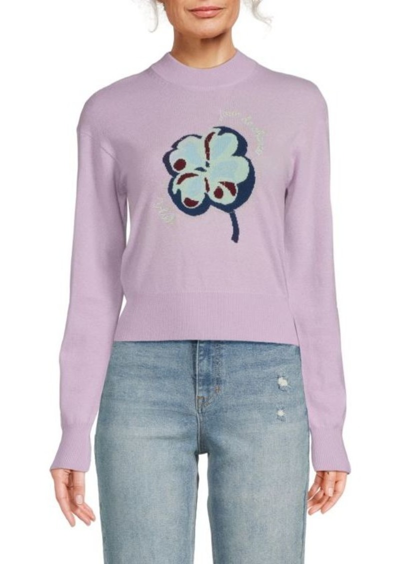 Sonia Rykiel Clover Pattern Cashmere Sweater