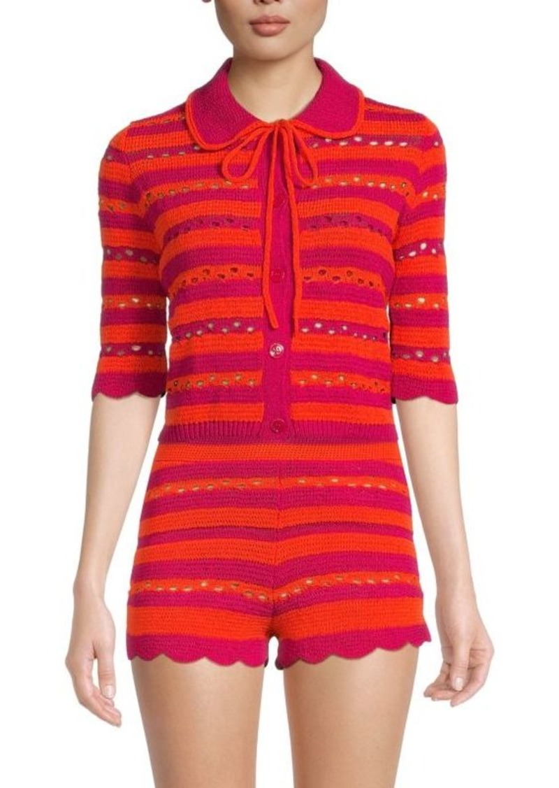 Sonia Rykiel Fleur Striped Sweater