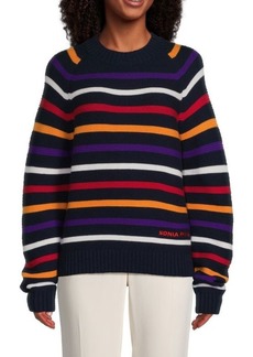 Sonia Rykiel Merino Wool Stripe Crewneck Sweater