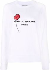 Sonia Rykiel poppy-print logo sweatshirt