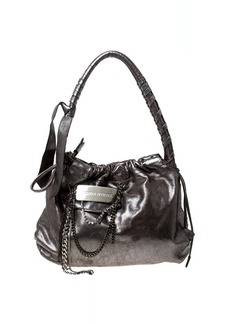 Sonia Rykiel Silver Leather Chain Embellished Shoulder Bag