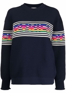 Sonia Rykiel striped logo-knit jumper