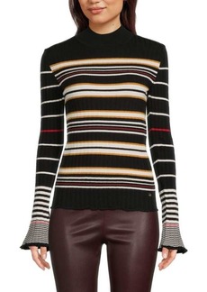 Sonia Rykiel Striped Wool Blend Knit Top