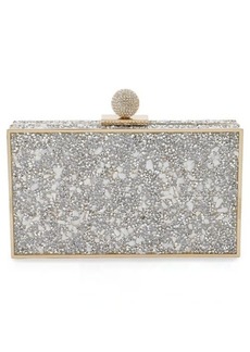 SOPHIA WEBSTER Clara Rock Crystal Box Clutch in White & Gold at Nordstrom