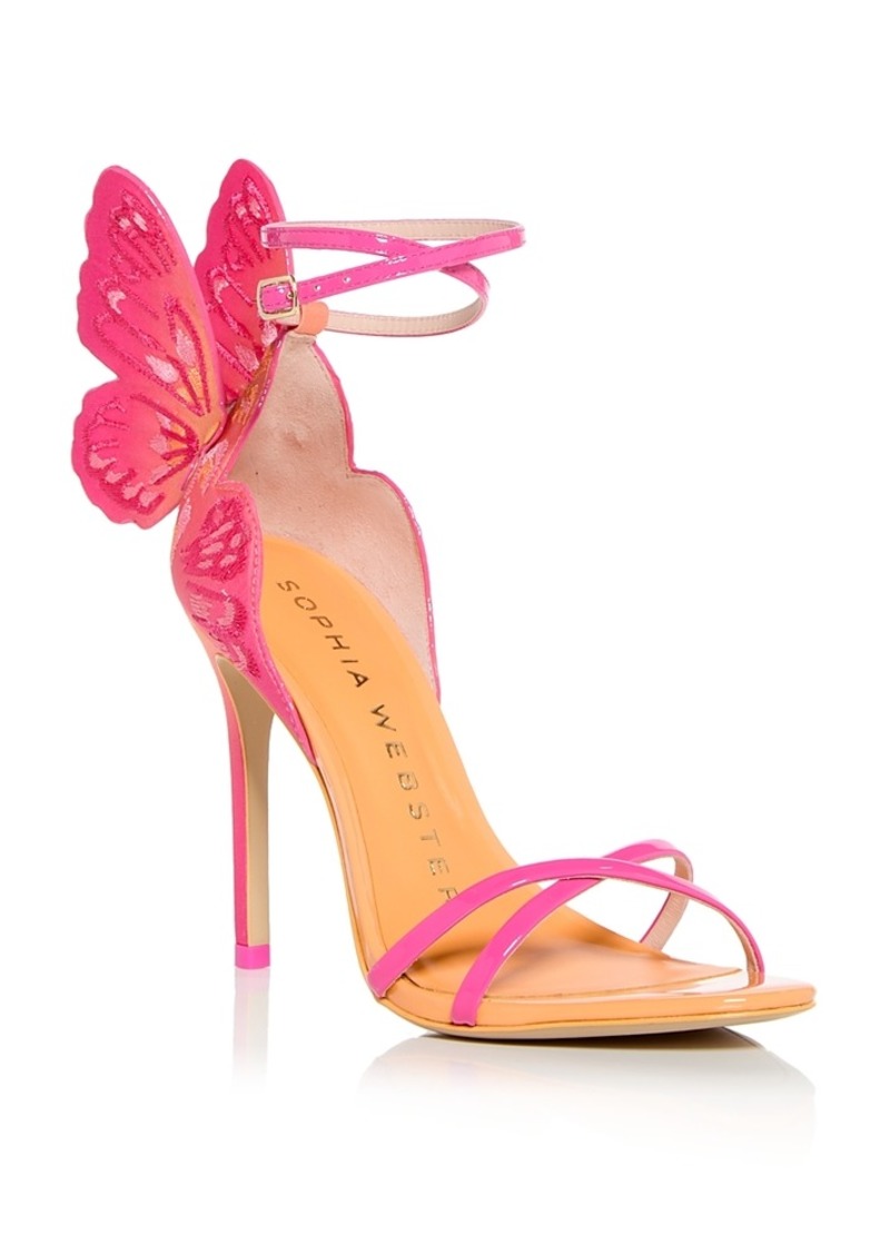 Sophia Webster Women's Chiara Embroidered Butterfly High Heel Sandals
