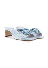 SOPHIA WEBSTER x LoveShackFancy Margaux Crystal Embellished Slide Sandal