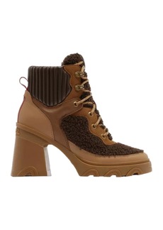 Sorel Brex Heel Cozy Boots In Tawny Buff, Blackened Brown