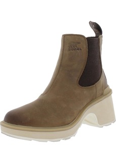 Sorel Hi Line Womens Leather Padded Insole Chelsea Boots