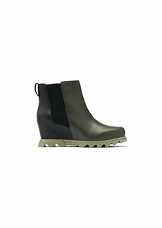 Sorel Joan Of Arctic Wedge Iii Chelsea Boots In Dark Moss, Sage