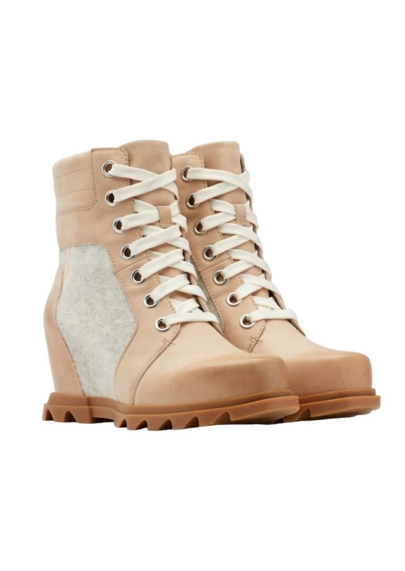 Sorel Joan Of Arctic Wedge Iii Lexie Boots In Natural Tan, Gum Ii