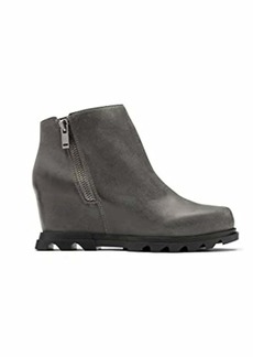 Sorel Joan Of Arctic Wedge Iii Zip Boots In Quarry, Black