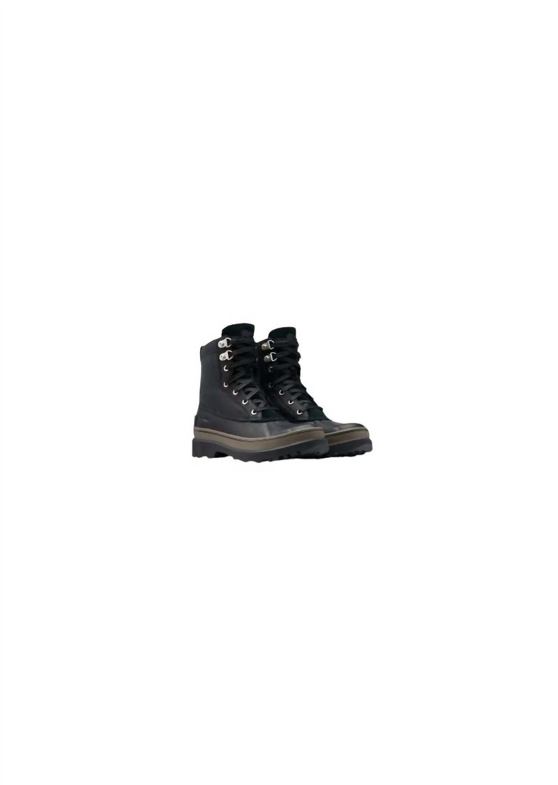 Sorel Men's Caribou Storm Waterproof Fashion Boots In Black, Mud