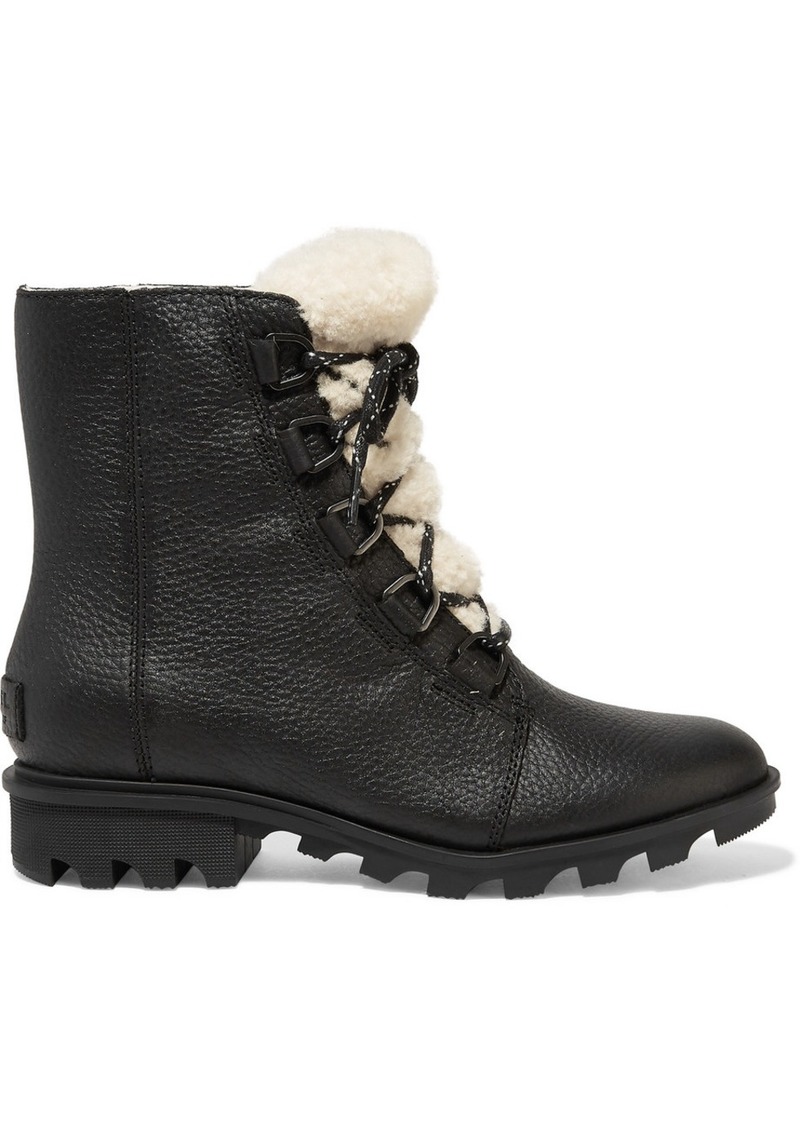 sorel textured ankle boots