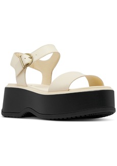 Sorel Dayspring Ankle-Strap Platform Sandals - Honey White, Black