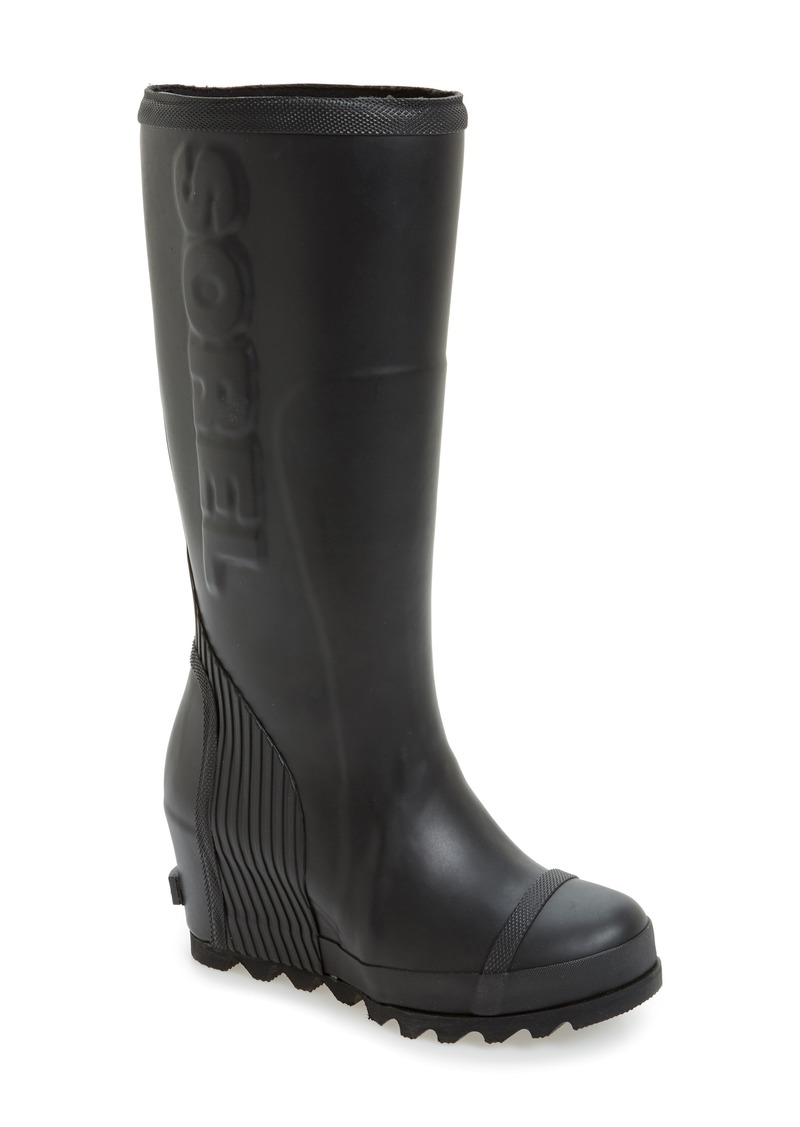 joan tall wedge rain boot