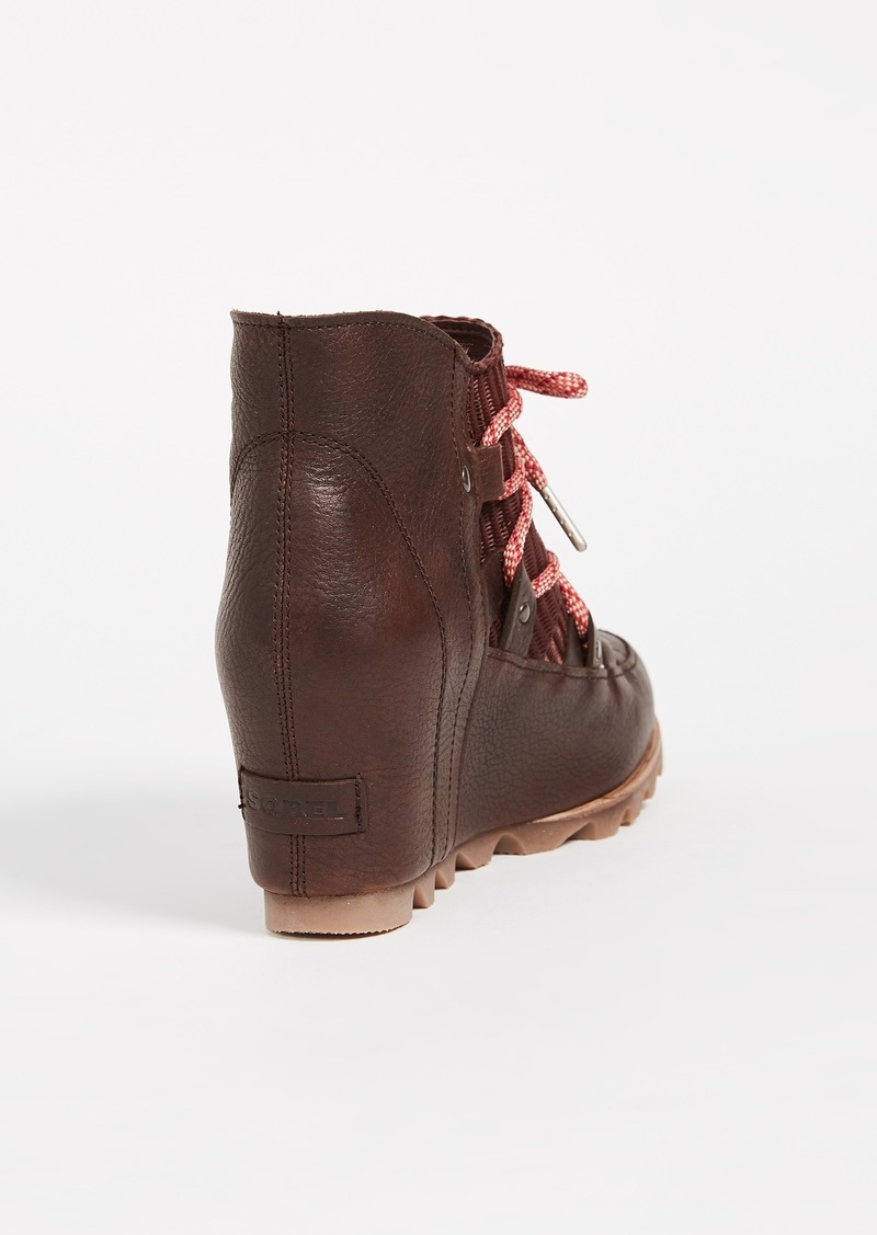 sorel sandy leather wedge boot