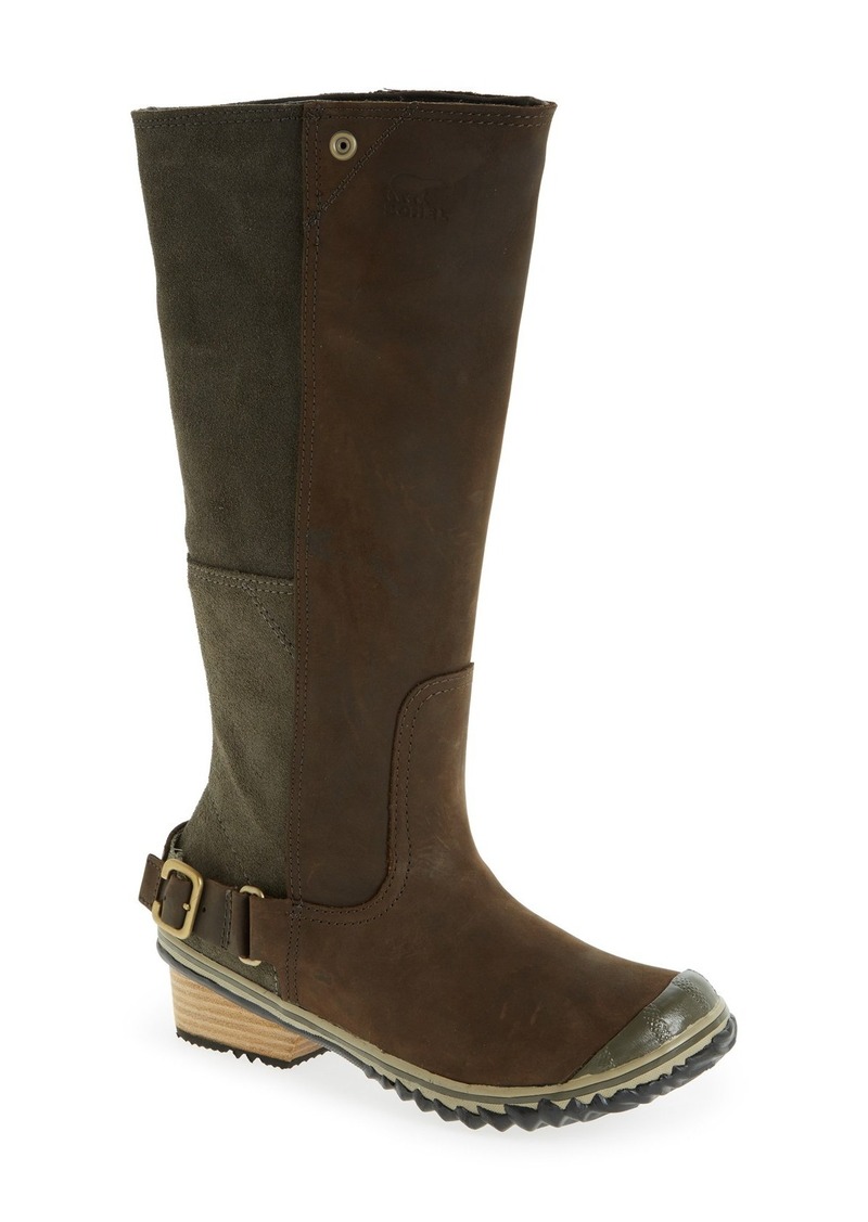 sorel ainsley tall waterproof leather boots