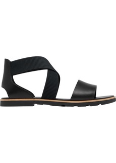 SOREL Women's Ella III Flat Sandals, Size 8.5, Black