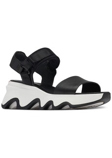 Sorel Women's Kinetic Impact Ankle-Strap Sport Platform Sandals - Black, Sea Salt
