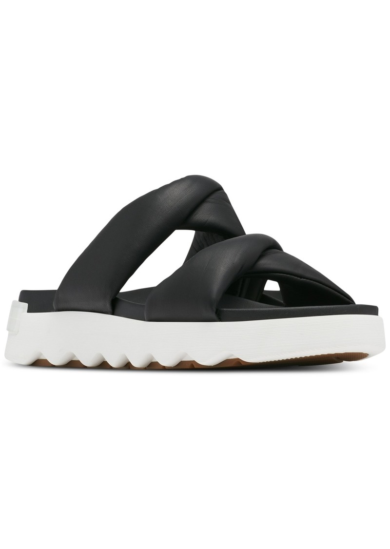 Sorel Women's Vibe Twist Slip-On Slide Sandals - Black, Sea Salt