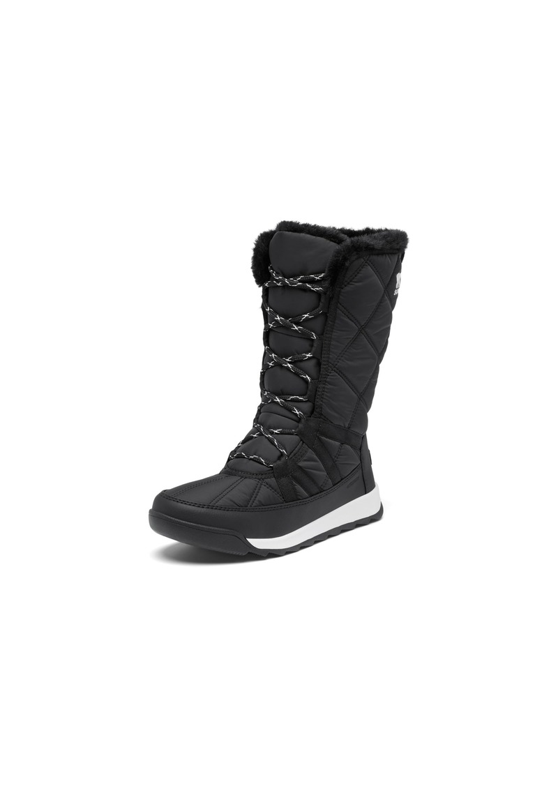 SOREL Women's Whitney ll Plus Tall Lace Waterproof Boot - Black Sea Salt -