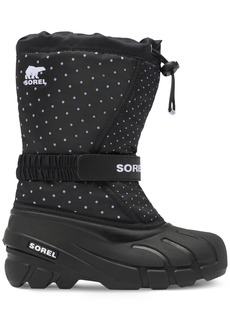 Sorel Youth Flurry Printed Cold-Weather Boots - Black