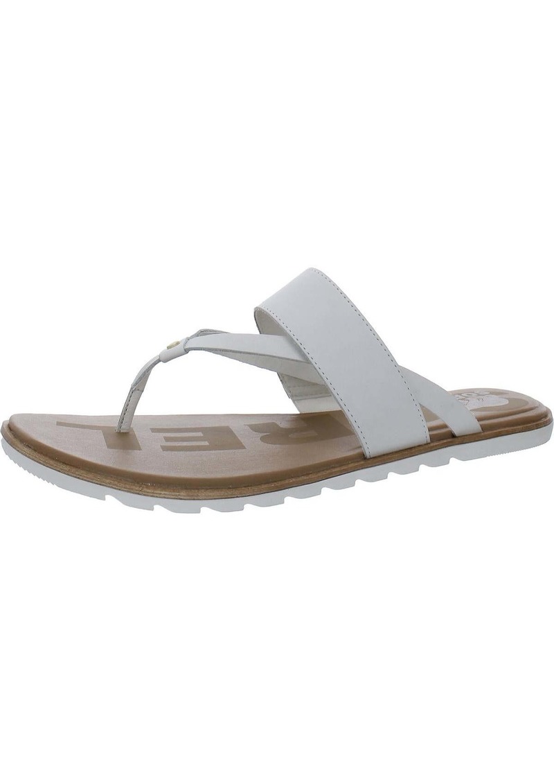 Sorel Womens Leather Flip-Flops