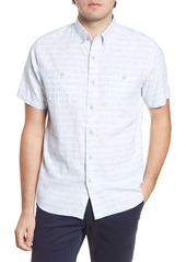 Men's Southern Tide Dock Palm Regular Fit Button-Up Shirt