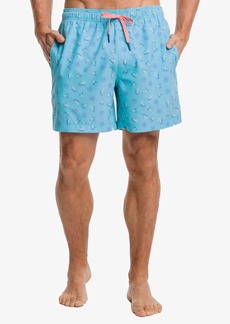 Southern Tide Guy With Allure Printed Swim Trunk In Tidal Wave