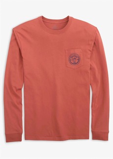 Southern Tide Men's Have A Pheasant Day Long Sleeve T-Shirt In Dusty Coral
