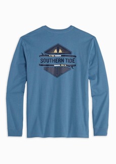 Southern Tide Men's Paddle Board Sunset Tee In Blue