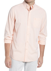 Southern Tide Gingham Check Button-Down Performance Shirt in Beach Sand at Nordstrom