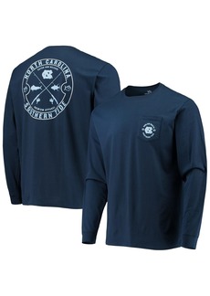 Men's Southern Tide Navy North Carolina Tar Heels Catch and Release Long Sleeve T-shirt