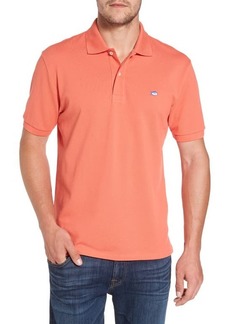 Southern Tide Skipjack Micro Piqué Stretch Cotton Polo in Spiced Coral at Nordstrom