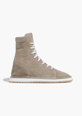 SPALWART - Tour leather-trimmed suede boots - Neutral - EU 45