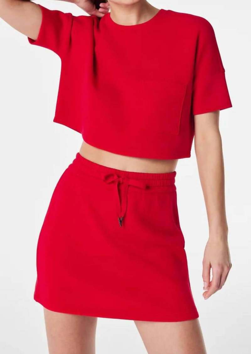 Air Essentials Cropped Pocket Tee In Spanx Red