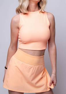 Spanx Contour Rib Crop Top In Melon Sorbet