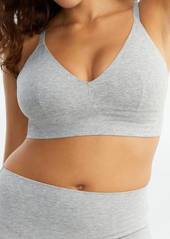 Spanx Cotton Control Bralette In Heather Grey