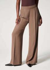 Spanx Crepe Pleated Trouser In Cedar