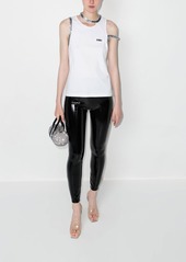 Spanx cropped faux leather leggings