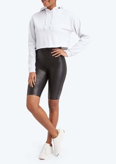 Spanx Faux Leather Bike Shorts In Black